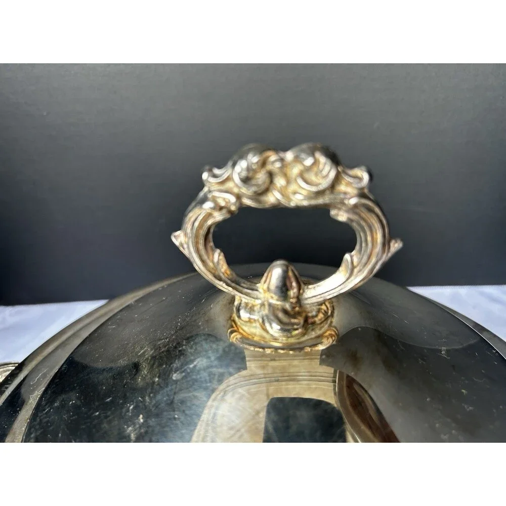 Leonard Silver Plated Covered Serving Bowl 9